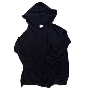 Sleep Sense Women’s Blue Hooded Short Robe Jacket w/ Pockets Size Medium